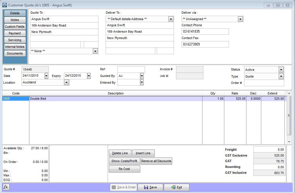 Available Quantity (Qty) Display on Quotes, Invoices, Purchase Orders